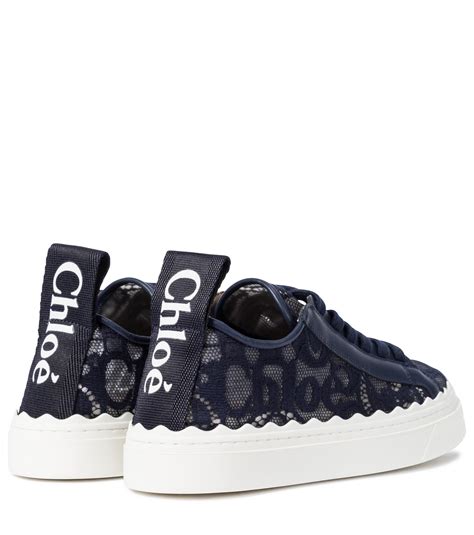 chloe lauren sneaker blue|chloe lace sneakers.